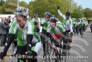 Back From Boro - Arriving Home May 2014: Charity cyclists arrive back at Yeovil Town FC after a 334-mile cycle ride from Middlesbrough. Photo 23