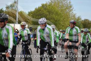 Back From Boro - Arriving Home May 2014: Charity cyclists arrive back at Yeovil Town FC after a 334-mile cycle ride from Middlesbrough. Photo 31