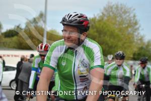 Back From Boro - Arriving Home May 2014: Charity cyclists arrive back at Yeovil Town FC after a 334-mile cycle ride from Middlesbrough. Photo 32