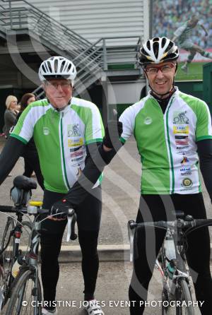 Back From Boro - The Cyclists May 2014: The cyclists back at Huish Park after their 334-mile charity ride from Middlesbrough. Photo 4