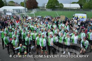 Back From Boro - The Cyclists May 2014: The cyclists back at Huish Park after their 334-mile charity ride from Middlesbrough. Photo 19