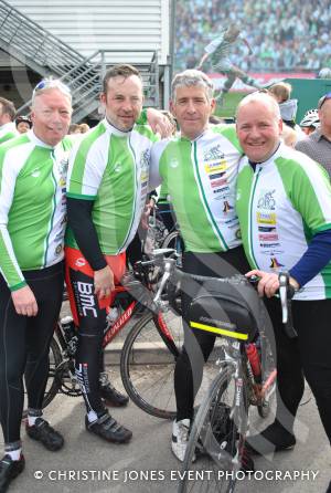 Back From Boro - The Cyclists May 2014: The cyclists back at Huish Park after their 334-mile charity ride from Middlesbrough. Photo 27