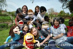 Kingsbury May Festival - May 5, 2014: The annual festival at Kingsbury Episcopi was once again attended by thousands of people. The Martock Christian Fellowship Puppet Team. Photo 16