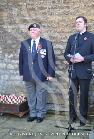 Revd Stephen Gray, of Crewkerne Community Church, with Gary Pennells, of the Crewkerne branch of the Royal British Legion.