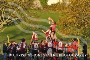 Crewkerne 10pts, Taunton 3rds 6 - Nov 10, 2012: Ben Chapman (no 7) in lineout action.