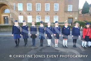 Members of Yeovil Girls Brigade on parade for Remembrance Day on November 11, 2012.