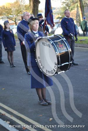 Beating the drum for the 1st Yeovil Boys Brigade band at Remembrance Day on November 11, 2012.