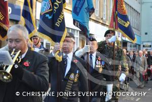 Standard bearers on the march at Remembrance Day Parade in Yeovil on November 11, 2012. Photo 7.