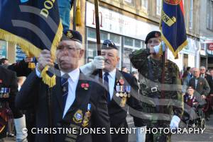 Standard bearers on the march at Remembrance Day Parade in Yeovil on November 11, 2012. Photo 8.
