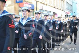 On the march at the Remembrance Day Parade in Yeovil on November 11, 2012. Photo11.