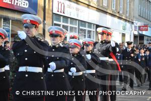 On the march at the Remembrance Day Parade in Yeovil on November 11, 2012. Photo 17.