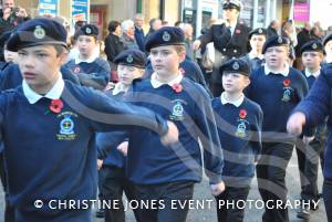On the march at the Remembrance Day Parade in Yeovil on November 11, 2012. Photo 22.