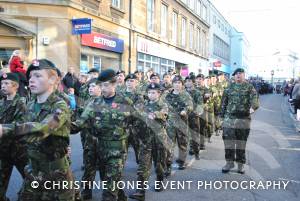 On the march at the Remembrance Day Parade in Yeovil on November 11, 2012. Photo 25.