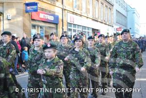 On the march at the Remembrance Day Parade in Yeovil on November 11, 2012. Photo 26.