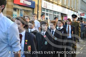 On the march at the Remembrance Day Parade in Yeovil on November 11, 2012. Photo 28.