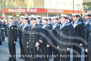 On the march at the Remembrance Day Parade in Yeovil on November 11, 2012. Photo 30.
