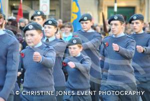 On the march at the Remembrance Day Parade in Yeovil on November 11, 2012. Photo 35.