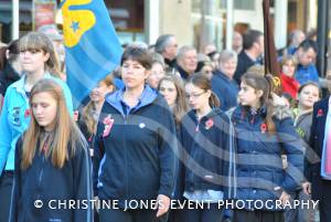 On the march at the Remembrance Day Parade in Yeovil on November 11, 2012. Photo 38.