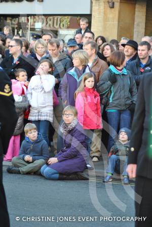 Crowds come out for the Remembrance Day parade and service in Yeovil on November 11, 2012. Photo 5.