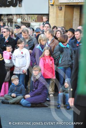 Crowds come out for the Remembrance Day parade and service in Yeovil on November 11, 2012. Photo 6.