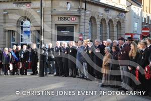 Wreath-laying at the war memorial in The Borough of Yeovil on November 11, 2012. Photo 3