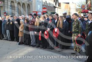 Wreath-laying at the war memorial in The Borough of Yeovil on November 11, 2012. Photo 4