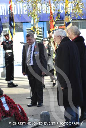 Wreath-laying at the war memorial in The Borough of Yeovil on November 11, 2012. Photo 17