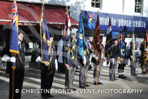 Standard bearers at the war memorial in The Borough of Yeovil on November 11, 2012. Photo 23