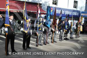 Standard bearers at the war memorial in The Borough of Yeovil on November 11, 2012. Photo 24