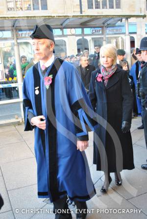 Former Yeovil Mayor, Cllr Wes Read, at the war memorial in The Borough of Yeovil on November 11, 2012. Photo 29