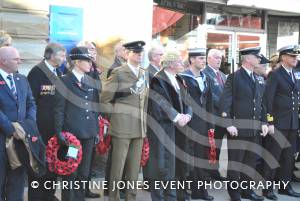 Dignitaries at the war memorial in The Borough of Yeovil on November 11, 2012. Photo 32