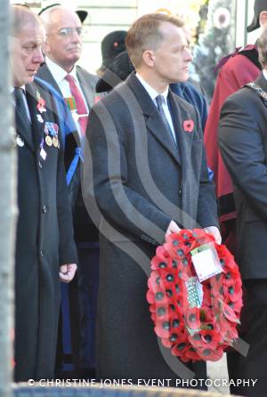 Yeovil MP David Laws at the war memorial in The Borough of Yeovil on November 11, 2012. Photo 35