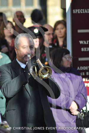 The Last Post is played at the war memorial in The Borough of Yeovil on November 11, 2012. Photo 36