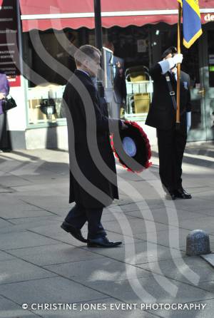 Yeovil MP David Laws prepares to lay his wreath at the war memorial in The Borough of Yeovil on November 11, 2012. Photo 41