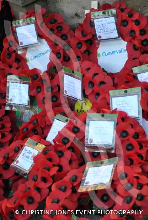 Wreaths at the war memorial in The Borough of Yeovil on November 11, 2012. Photo 44