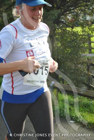 PSA runner Lucy Ford completes the 2012 Ilminster 10k in a time of 1hr 1min and 48secs.