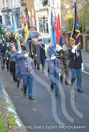 Marching to the Minster in Ilminster for the annual Act of Remembrance on November 11, 2012. Photo 4