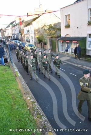 Marching to the Minster in Ilminster for the annual Act of Remembrance on November 11, 2012. Photo 7