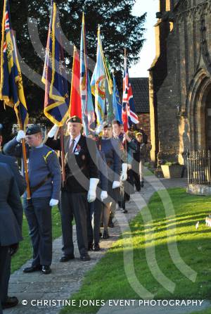 Standard bearers, at the Minster in Ilminster for the annual Act of Remembrance on November 11, 2012. Photo 28