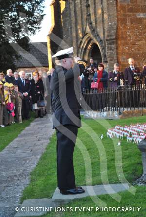 Lt Cdr John Gunn, of RNAS Yeovilton, lays his wreath at the Minster in Ilminster for the annual Act of Remembrance on November 11, 2012. Photo 33