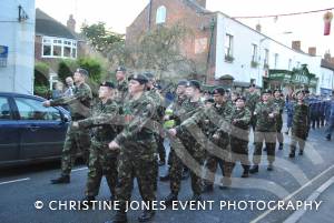 On parade following the annual Act of Remembrance on November 11, 2012, in Ilminster.  Photo 54