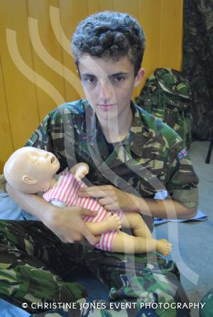 Ilminster Air Training Corps open evening - June 2014: Cadet Josh Henson left holding the baby. Photo 5