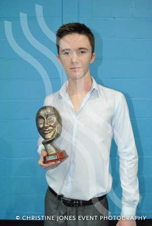 Jake Sheasby with the Drama Mask for endeavour in drama. Photo 12.