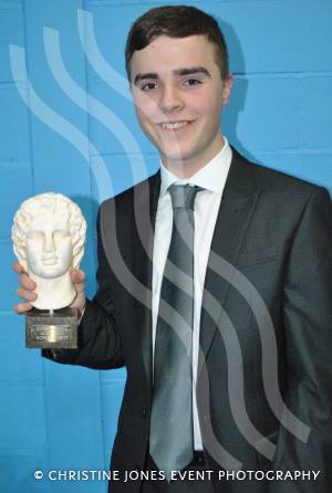 Jack Abbott with th Alexander the Great Trophy for outstanding academic achievement. Photo 28