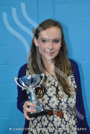 Phoebe Foster with the Preston Trophy for outstanding all-round performance. Photo 31
