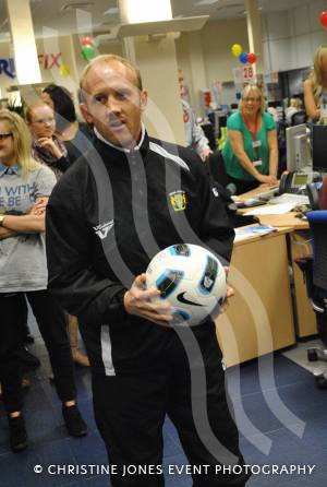 Yeovil Town coach Darren Way at Screwfix on Children in Need night on Friday, November 16, 2012. Photo 1.