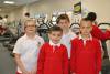 Year 7 students at Preston School raised money for Children in Need by doing a relay to complete 130 miles on exercise bikes in the sports centre. Here we see Charlie Ford, Alexander Murphy, Lewis Burton and Logan Gartshore.