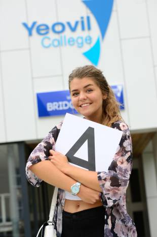 EXAM RESULTS 2014: Friends open their results together at Yeovil College