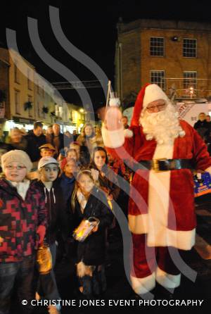 Ilminster Victorian Evening and Xmas Lights 2012: Father Christmas and friends. Photo 2