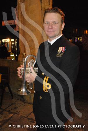 Ilminster Victorian Evening and Xmas Lights 2012: Lt Kevin Westbrook of the HMS Heron Volunteer Band. Photo 5